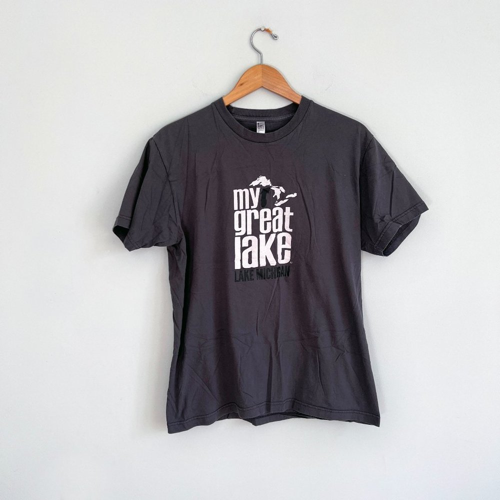 American Apparel My Great Lake T-Shirt Size Large